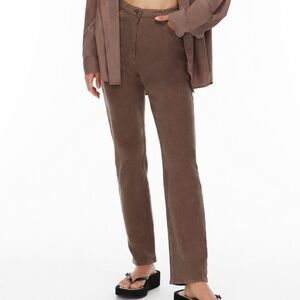 Wilfred Free Melina Pant Aritzia Brown Jean Twill Women’s Sz. 4